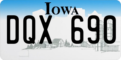 IA license plate DQX690