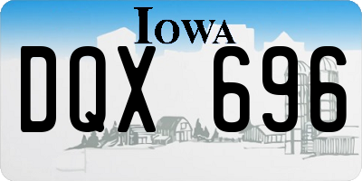IA license plate DQX696