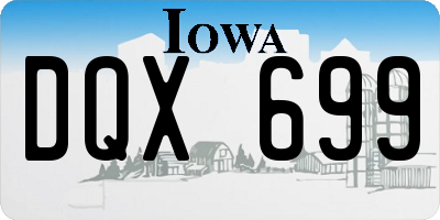 IA license plate DQX699