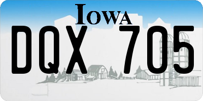 IA license plate DQX705