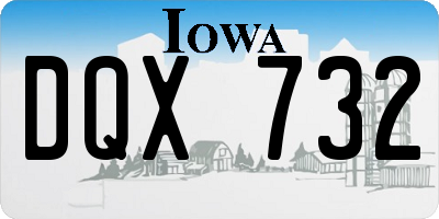 IA license plate DQX732