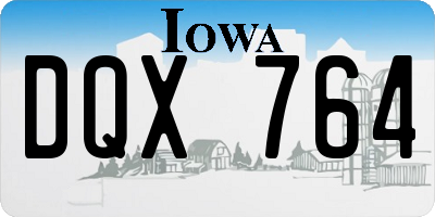 IA license plate DQX764