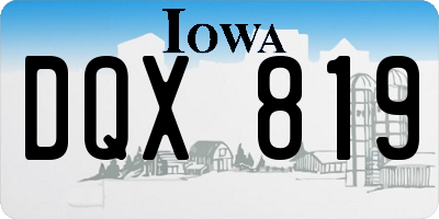 IA license plate DQX819