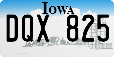 IA license plate DQX825