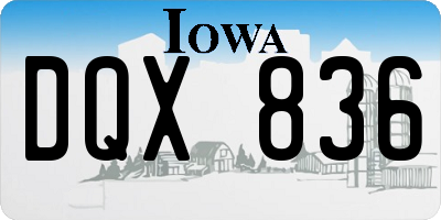 IA license plate DQX836