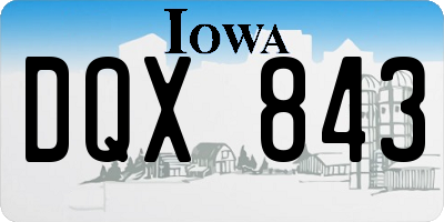 IA license plate DQX843