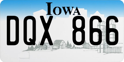 IA license plate DQX866