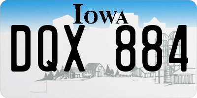 IA license plate DQX884