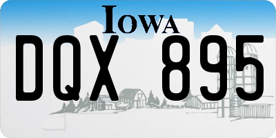 IA license plate DQX895