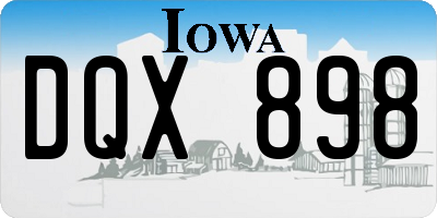 IA license plate DQX898