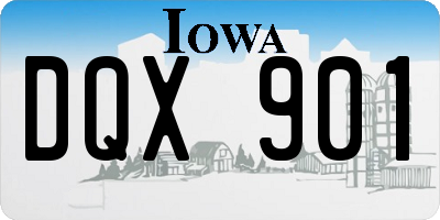 IA license plate DQX901