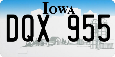 IA license plate DQX955