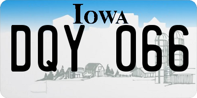 IA license plate DQY066