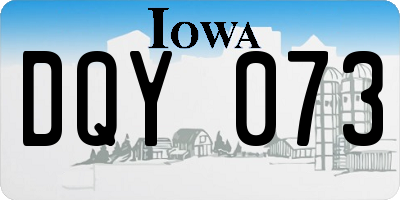 IA license plate DQY073