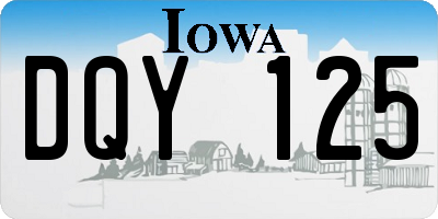 IA license plate DQY125