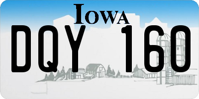 IA license plate DQY160