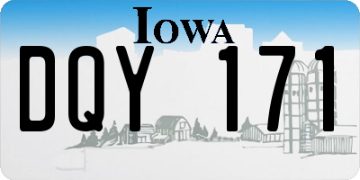 IA license plate DQY171