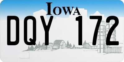 IA license plate DQY172