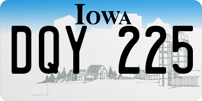 IA license plate DQY225