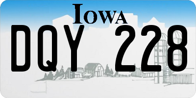 IA license plate DQY228