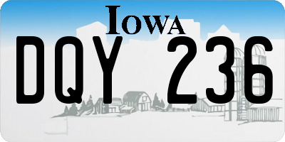 IA license plate DQY236