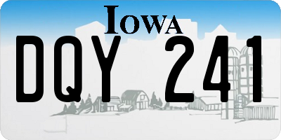 IA license plate DQY241