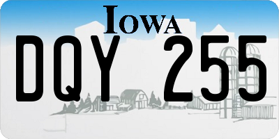 IA license plate DQY255