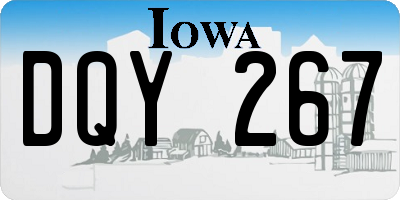 IA license plate DQY267
