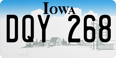 IA license plate DQY268