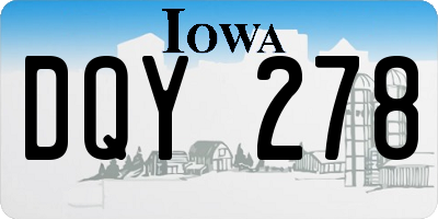 IA license plate DQY278