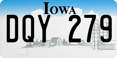 IA license plate DQY279