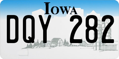 IA license plate DQY282
