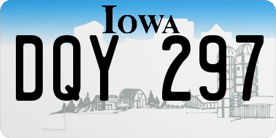 IA license plate DQY297