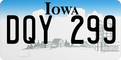 IA license plate DQY299