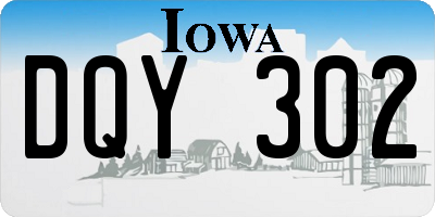 IA license plate DQY302