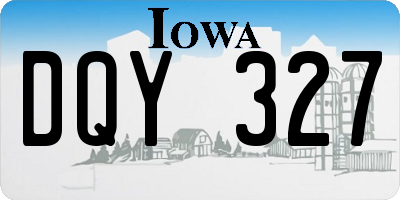 IA license plate DQY327