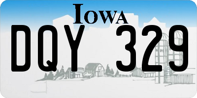 IA license plate DQY329