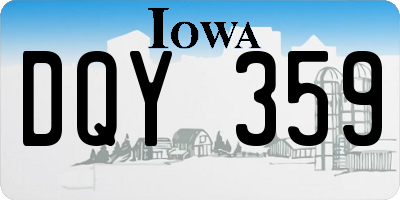 IA license plate DQY359