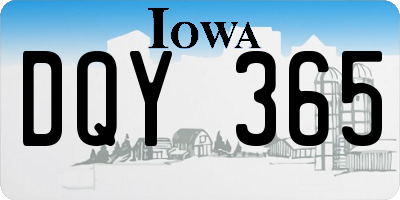 IA license plate DQY365