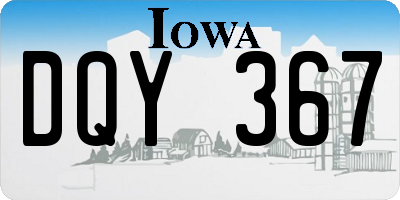 IA license plate DQY367