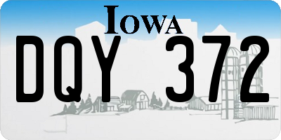 IA license plate DQY372