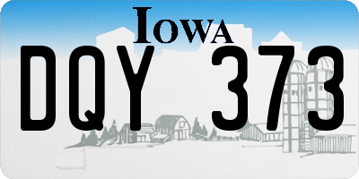 IA license plate DQY373