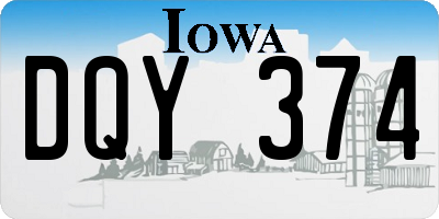 IA license plate DQY374