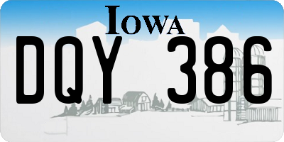 IA license plate DQY386