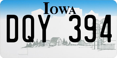 IA license plate DQY394