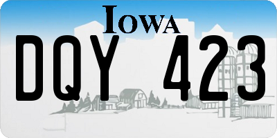 IA license plate DQY423
