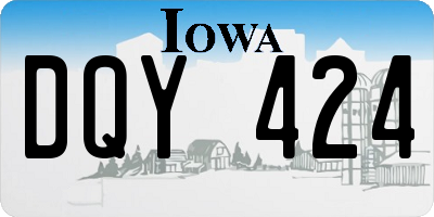 IA license plate DQY424