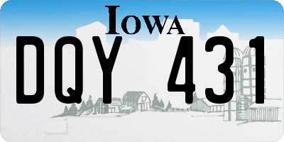 IA license plate DQY431