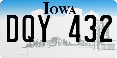 IA license plate DQY432