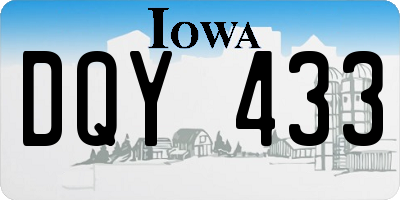 IA license plate DQY433